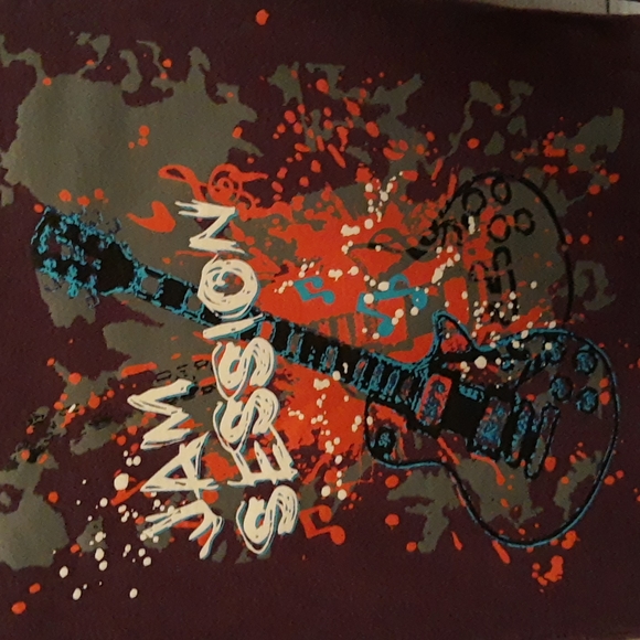 Music Band Rock Graphic Tee Jam Session Graffiti Guitar Little Kids 3T, Purple - Picture 3 of 12